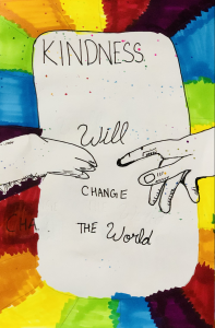kindness, charity, donation, social service, HLC School, kids, kids drawings, drawings, paintings, Chennai, Kindness quote